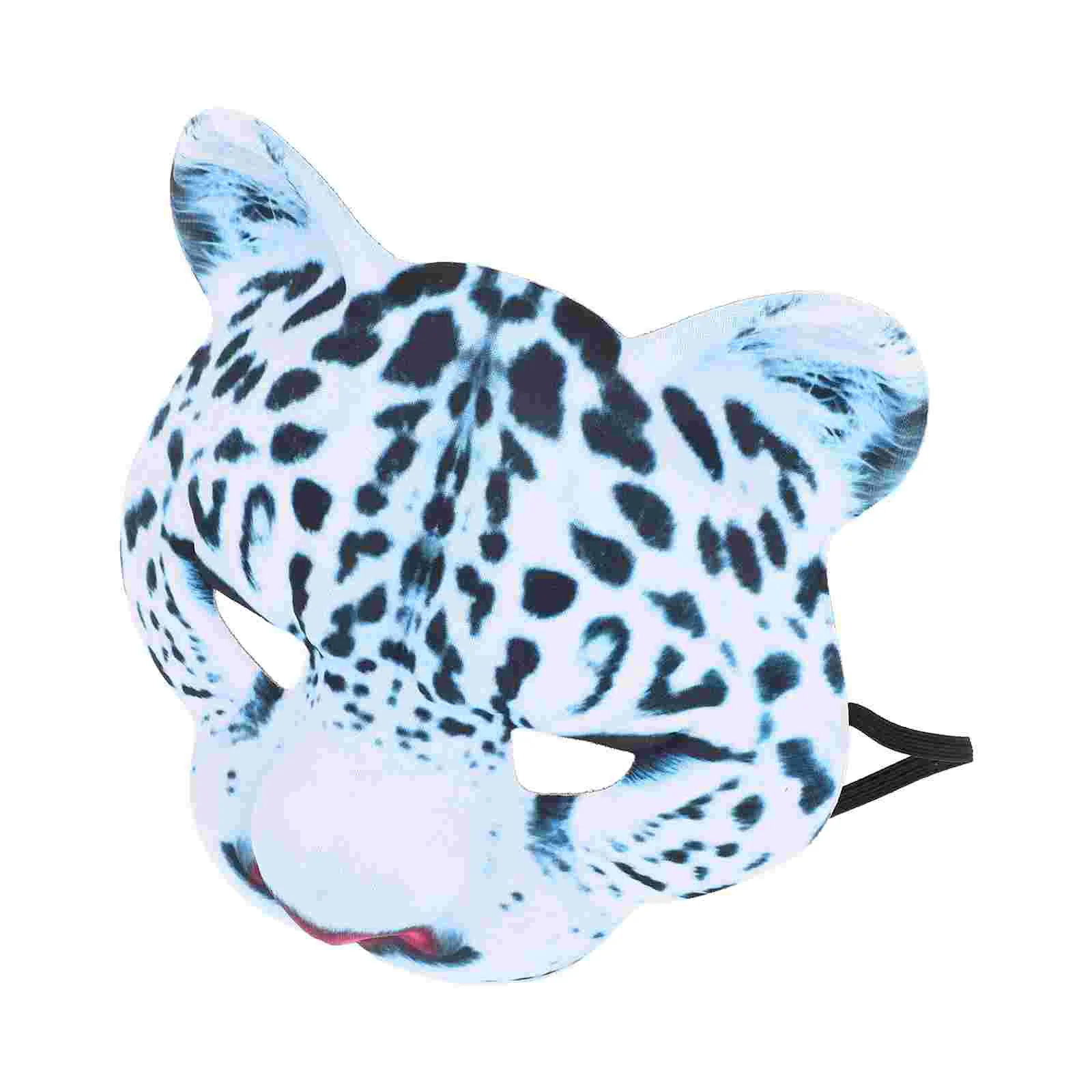 Halloween EVA Mask Funny Snow Leopard Animal Mask Easter Carnival Party Masquerade Half Face Mask funny animal mask