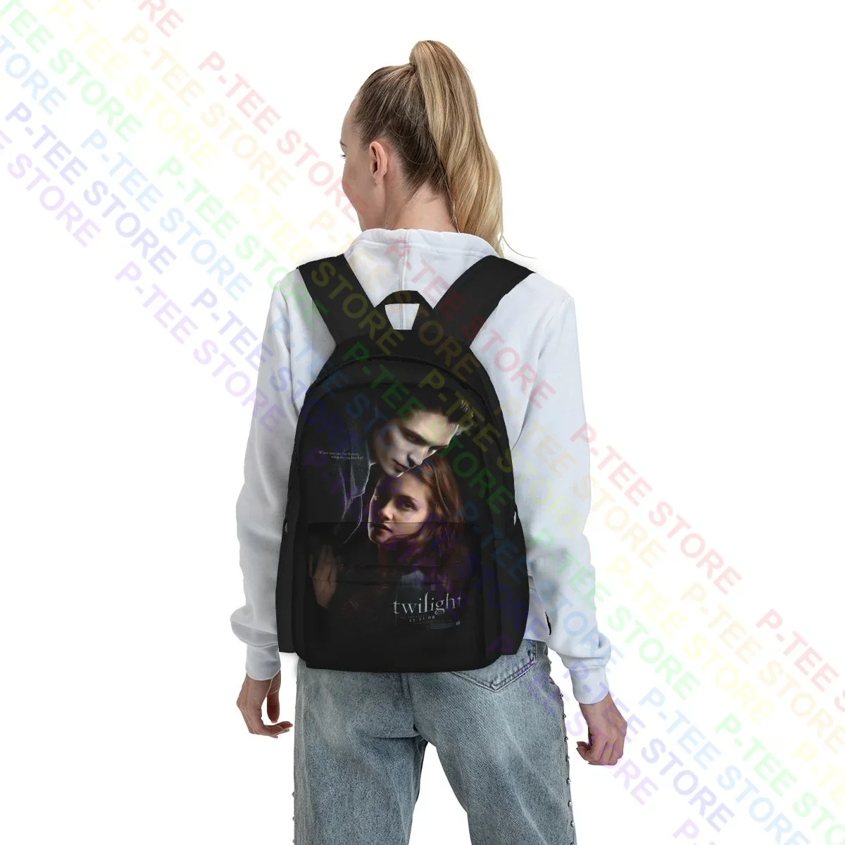 Twilight Saga Promo Edward Jacob Large Capacity Backpack Bookbag Shoe Bag 3d Printing Clothes Backpacks
