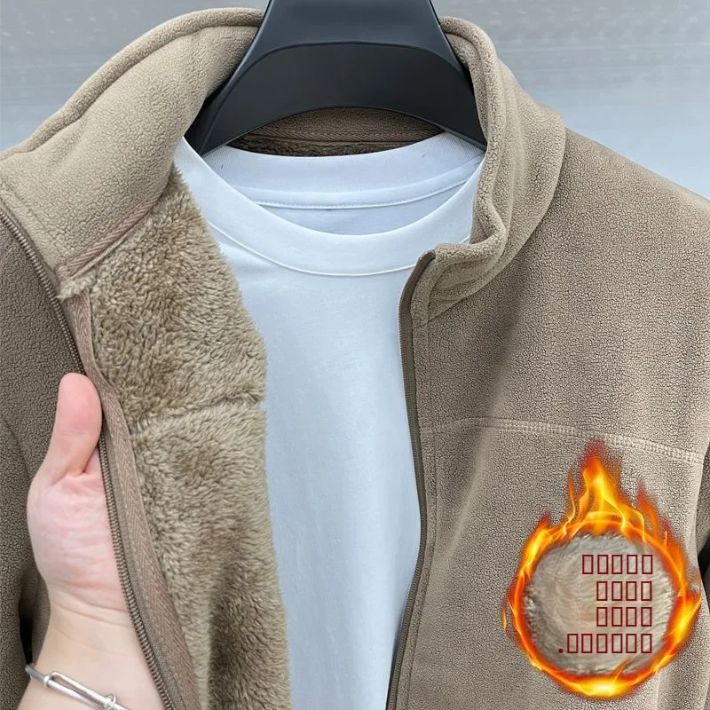 

Теплая мужская повседневная куртка с воротником-стойкой, новая модель, осенне-зимняя верхняя одежда, деловой стиль, длинный рукав, на молнии