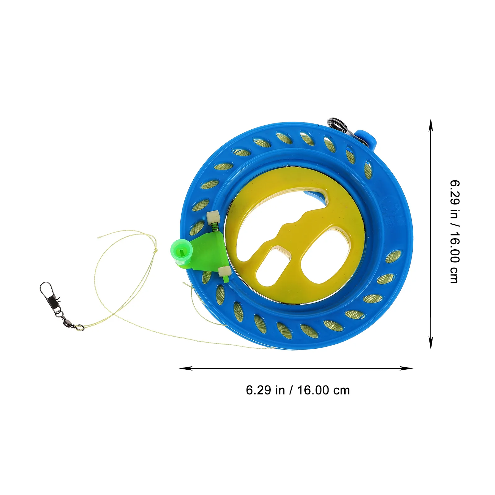 1 قطعة عجلة خط الطائرة الورقية البلاستيكية 16 سنتيمتر الأزرق 100 متر الملونة كريستال الصلب حبة سلك اللفاف دائم في الهواء الطلق طائرة ورقية تحلق فرامل اليد Abs