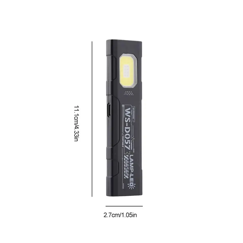 LED懐中電灯 ブラック WS-D057 EDC懐中電灯 コンパクトマルチモードポケットLED懐中電灯 USB