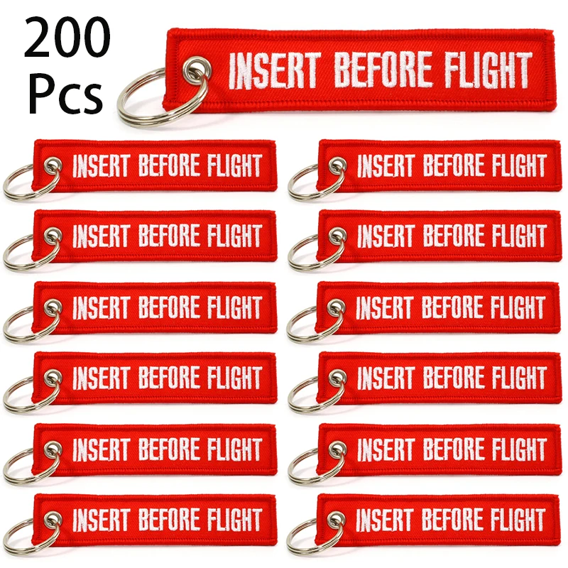 

200Pcs Insert Before Flight Keychain for Motorcycles Scooters Cars and Gifts