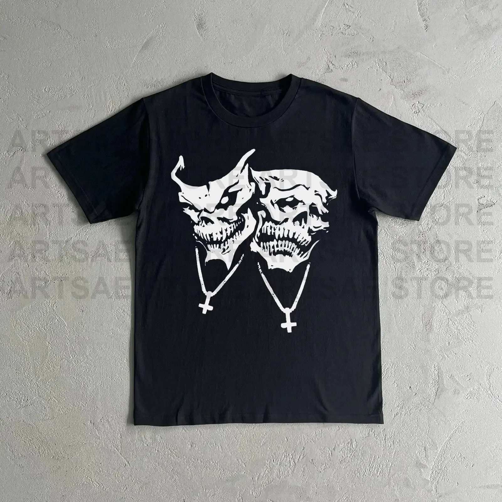 Homixide Gang Heavy Cotton T shirt NEW 2023 HXG vintage Washed Stylish Breathable Slightly designer clothes Casual streetwear