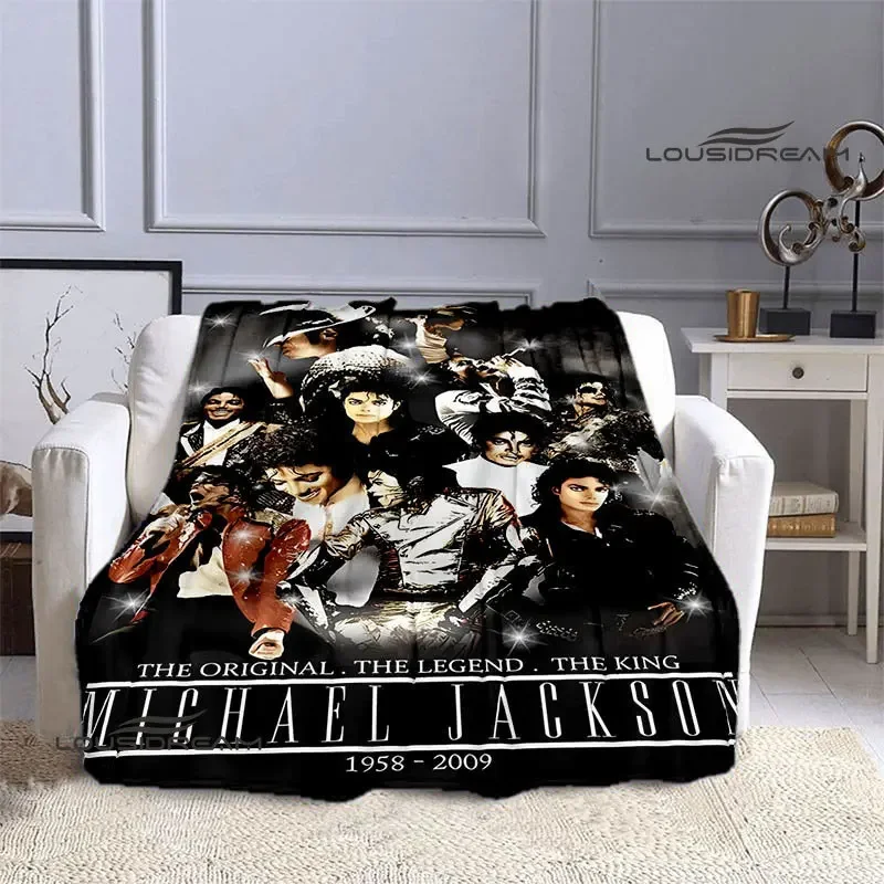 Michael Jackson coperta con stampa retrò coperta con flangia coperte per letti coperta morbida e confortevole coperta regalo di compleanno