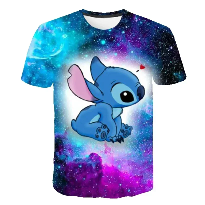 Summer Stitch Children T Shirt Spiderman New Kawaii Hello Kitty for Boy Girl Casual Clothes Harajuku Cartoons Tee Kids T-shirts