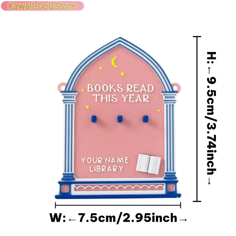 Drewniany licznik książek do czytania w tym roku, wyzwanie do czytania, tracker, dekoracja regałów, klub, klasa, prezenty noworoczne dla miłośników książek, rodzina.