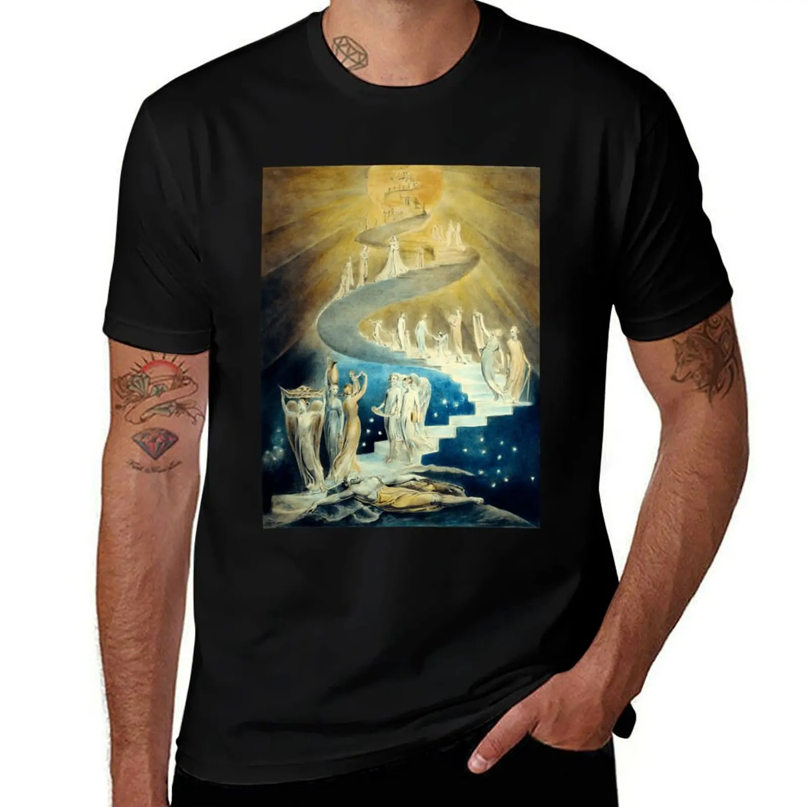 

Jacob's Ladder - William Blake\t T-Shirt anime t shirts oversize graphic t shirts for man T-shirt