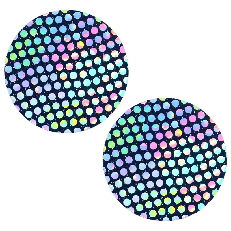 Ultra-thin Laser Sexy Sequins Chest Sticker 1 Pairs Breast Pasties Nipple Cover Breathable Disposable Invisible Bra Adhesive