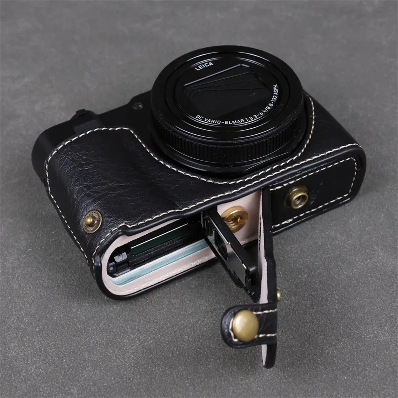 Retro PU Leather Camera Case Cover Casing For Panasonic ZS300 tz300 Camera bag tx3 base opening Bag +1 PCS Free Cleaning Pen