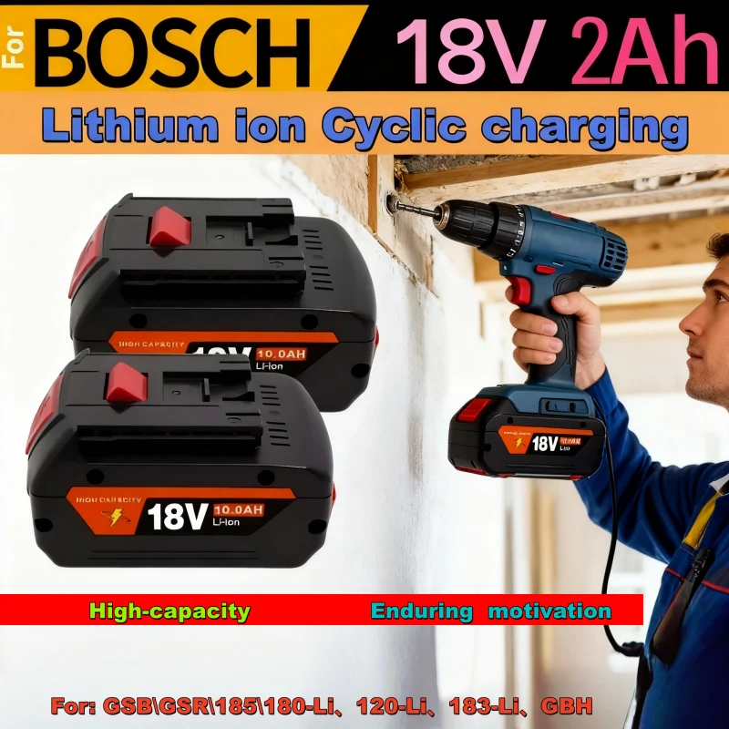 

Suitable for Bosch 18V battery12.0Ah lithium-ion rechargeable battery, suitable for Bosch 18V power tool impact drill