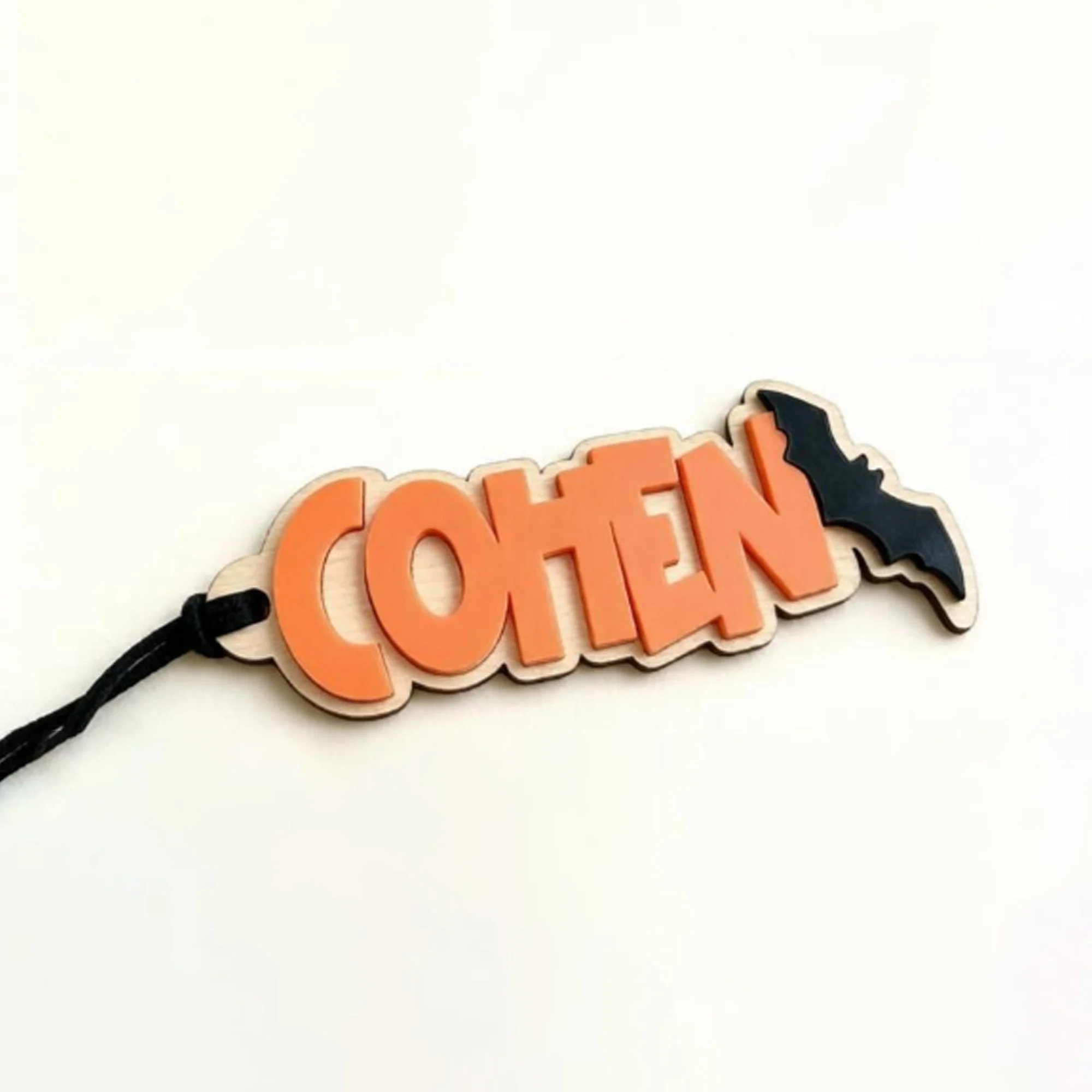 Personalized Halloween Basket Tags Keychain, Custom Name