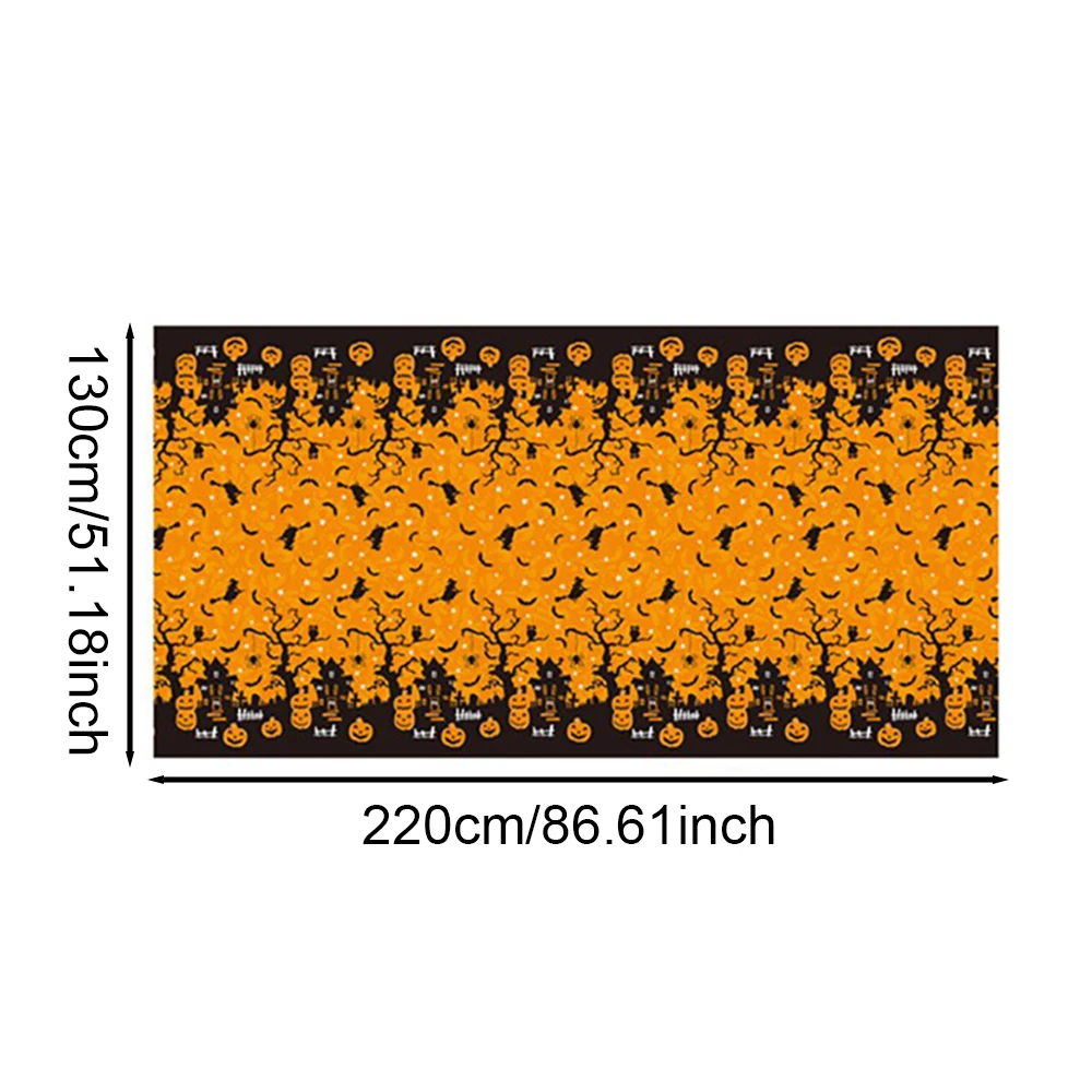 Halloween Tablecloth Disposable Plastic Table Cover Party Table Decor for Home Kitchen Dining Haunted House view 6