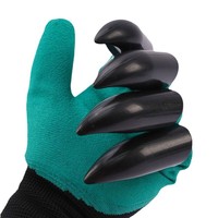 2PcsOutdoor Gardening Gloves with Claw Anti-Piercing Waterproof Vegetable Planting and Soil Digging Protection