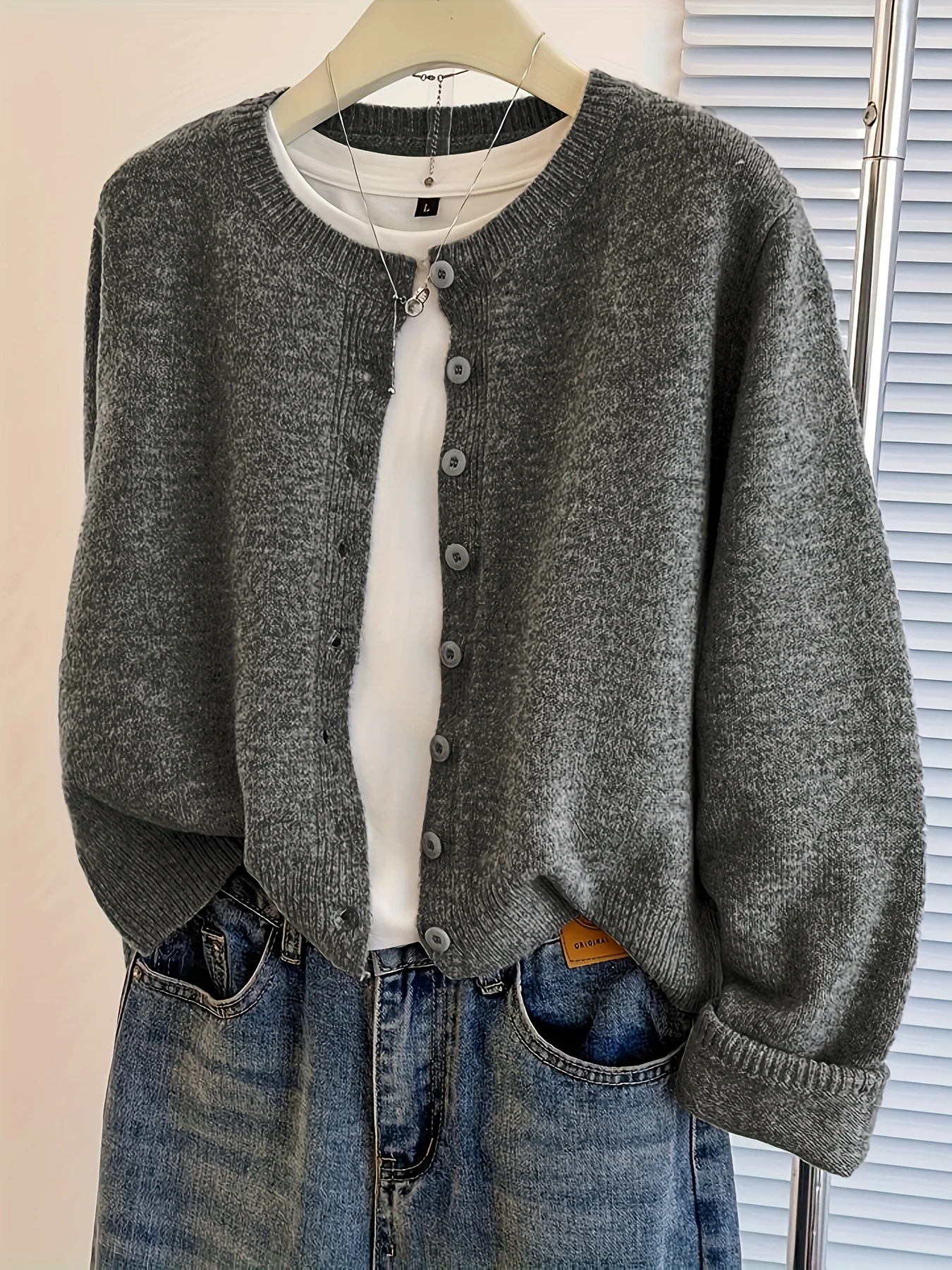 

New Arrival Short Button Down Cardigan for Women, Long Sleeve Soft Knit Sweater Coat, Casual All-match Outerwear