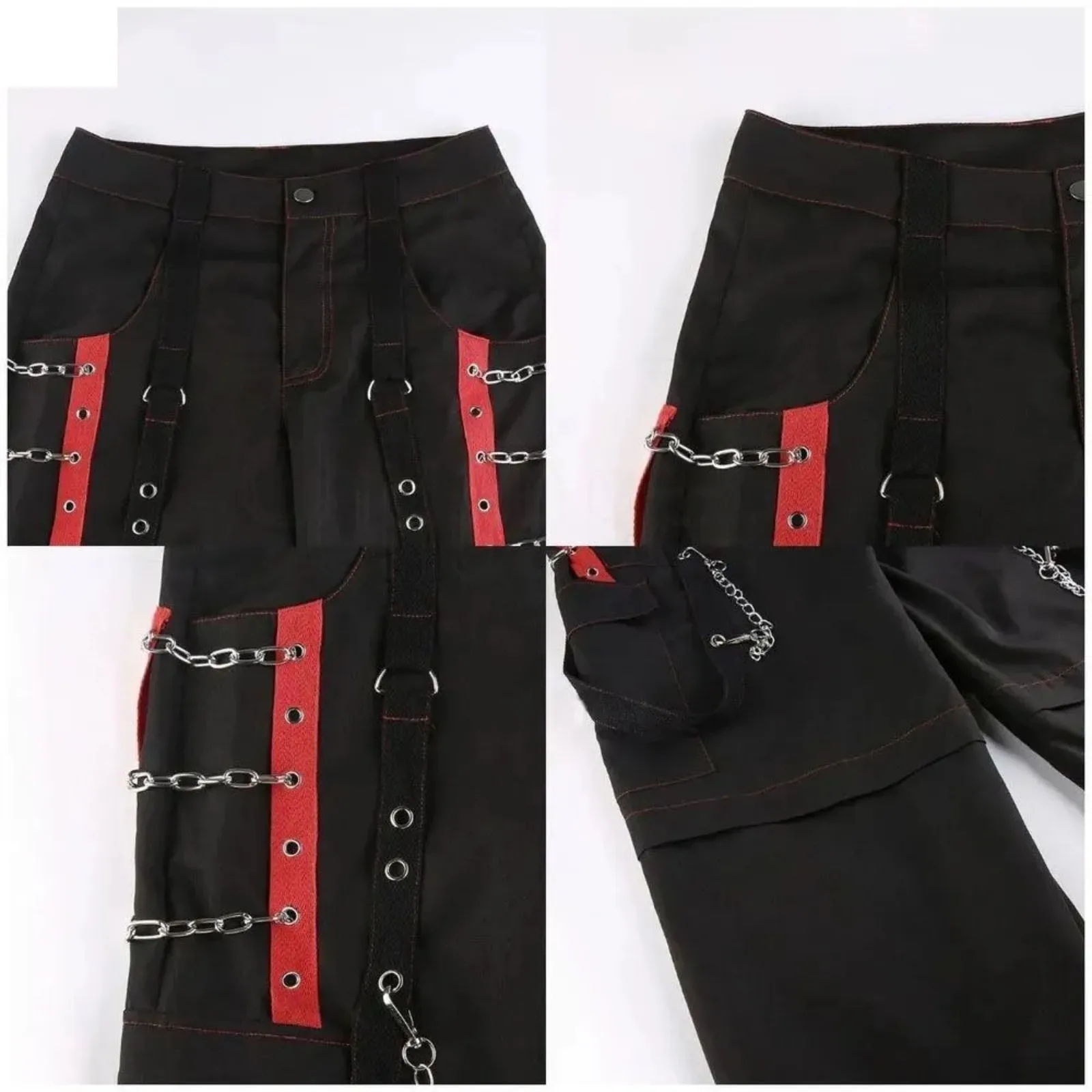 بنطلون جينز نسائي منخفض الخصر موضة غير رسمية مستقيمة واسعة الساق فضفاض من قماش الدنيم جينز عتيق مع جيوب ملابس الشارع