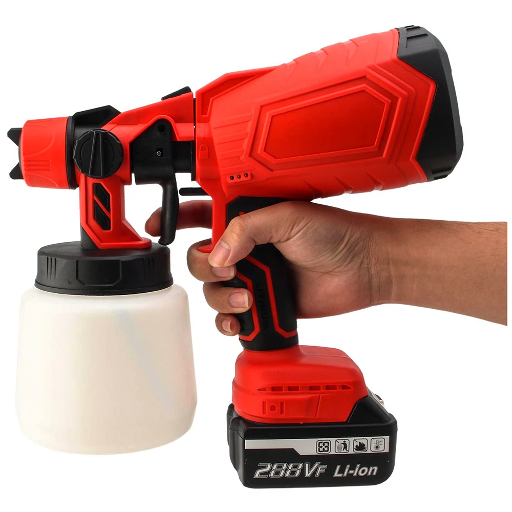 1000W Elektrische Kabellose Spritzpistole Hochleistungs-HVLP-Farbsprühgerät Auto-Stahlbeschichtungs-Airbrush-Spritzpistole für Makita 18V Akku – Detail 11