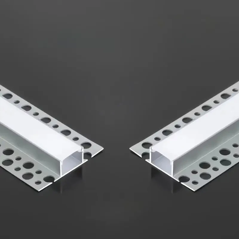 Trimless Recessed Aluminum Profile Ceiling Plaster-in Led Channel Lighting With Diffuser For Ceiling Bedroom Indoor