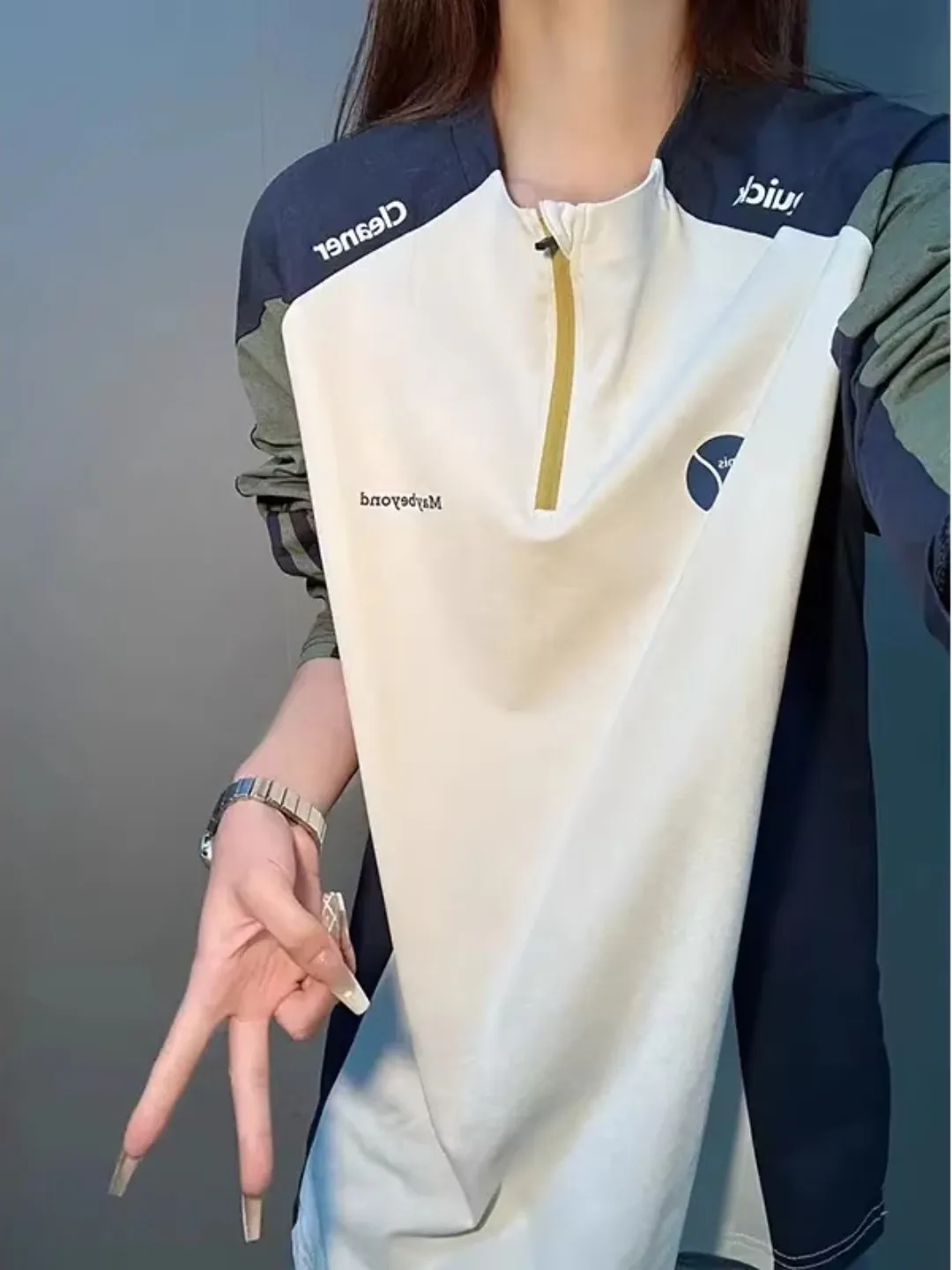 

Мужская толстовка на молнии с длинным рукавом в американском стиле, с цветными блоками, для весеннего активного отдыха, велоспорта, бадминтона, парная, повседневная, модная