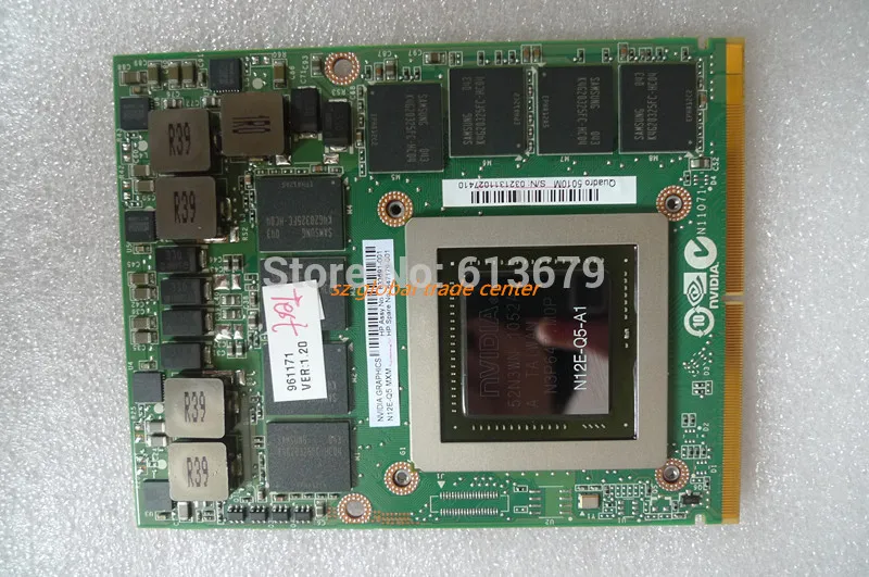 

Quadro 5010M Q5010M Video Vga Graphic Card N12E-Q5-A1 4GB for Dell m6600 M15X HP 8760W 8770W