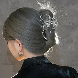 Heavy Metal Punk Style Spider Double-sided Grab Clip Retro Personality Fashionable Youth Hair Clip Headdress for Women