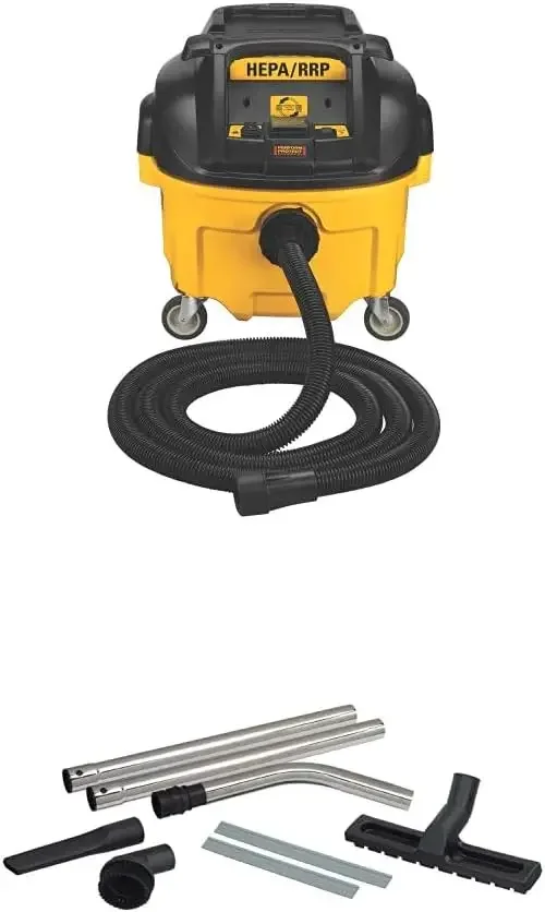 DEWALT DWV010 HEPA Dust Extractor with Automatic Filter Cleaning, 8-Gallon with DEWALT DWV2759 Dust Extractor Accessory Kit