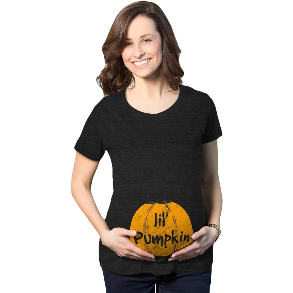 Maternity Skeleton Baby Monster Pumpkin T Shirts Funny Cute Pregnancy Halloween Tees
