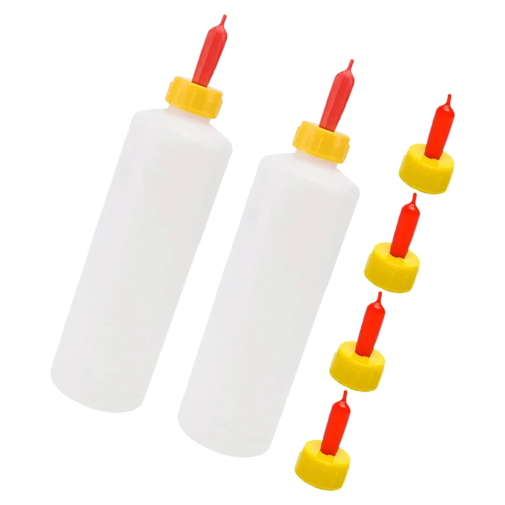 

2 set Lamb Calf Nursing Bottles 2 Sets Small Animal Milk Bottle For Farm Animals Feeding Container Goat Milking Supplies