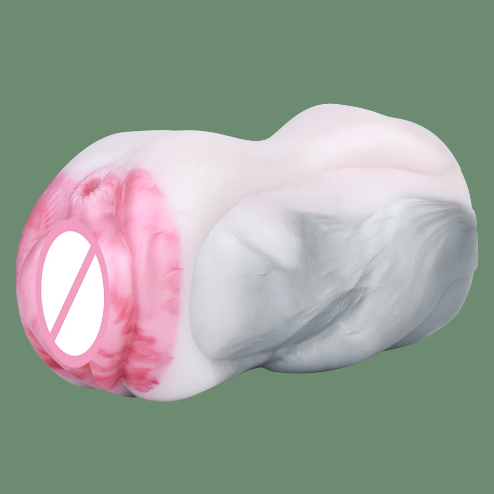 GEEBA Ship from US Warehouse Fantasy Pocket Pussy Male Masturbators Dual Channel Silicone Men Masturbator Sex Toy with Vagina