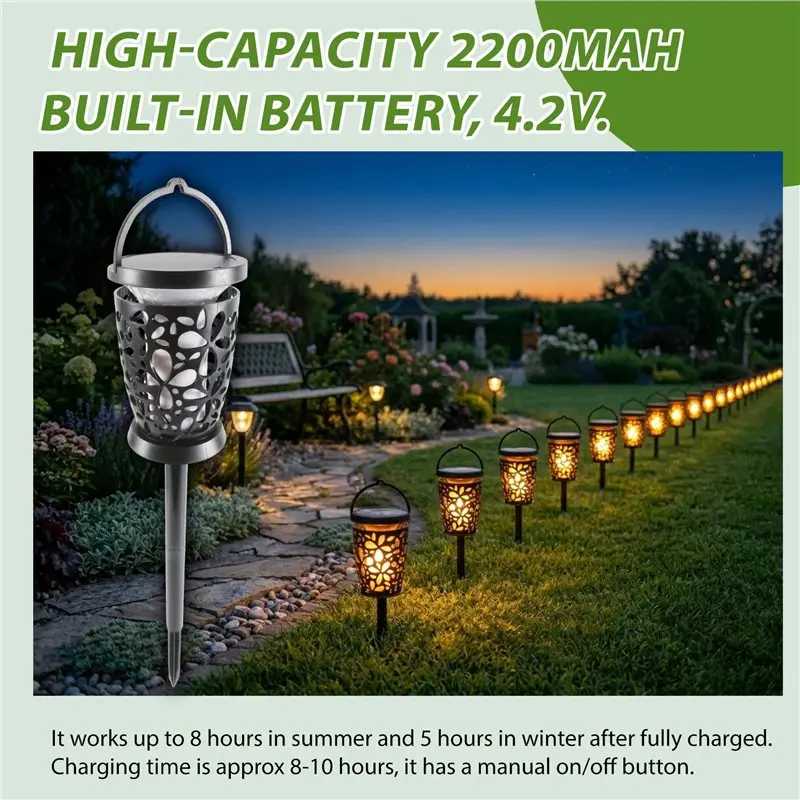 A02M-96LED Solar Torch Dance Flicker Flame Light Garden Yard Lawn Decor Waterproof Lamp Solar LED Light Outdoor Flame Light