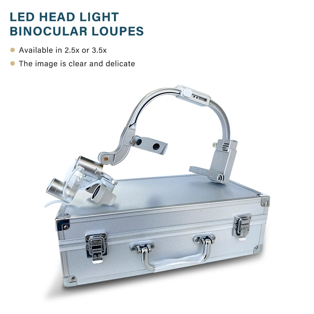 Dr.kim 歯科 LED ヘッドライトランプ倍率双眼ルーペ 5 ワットライト