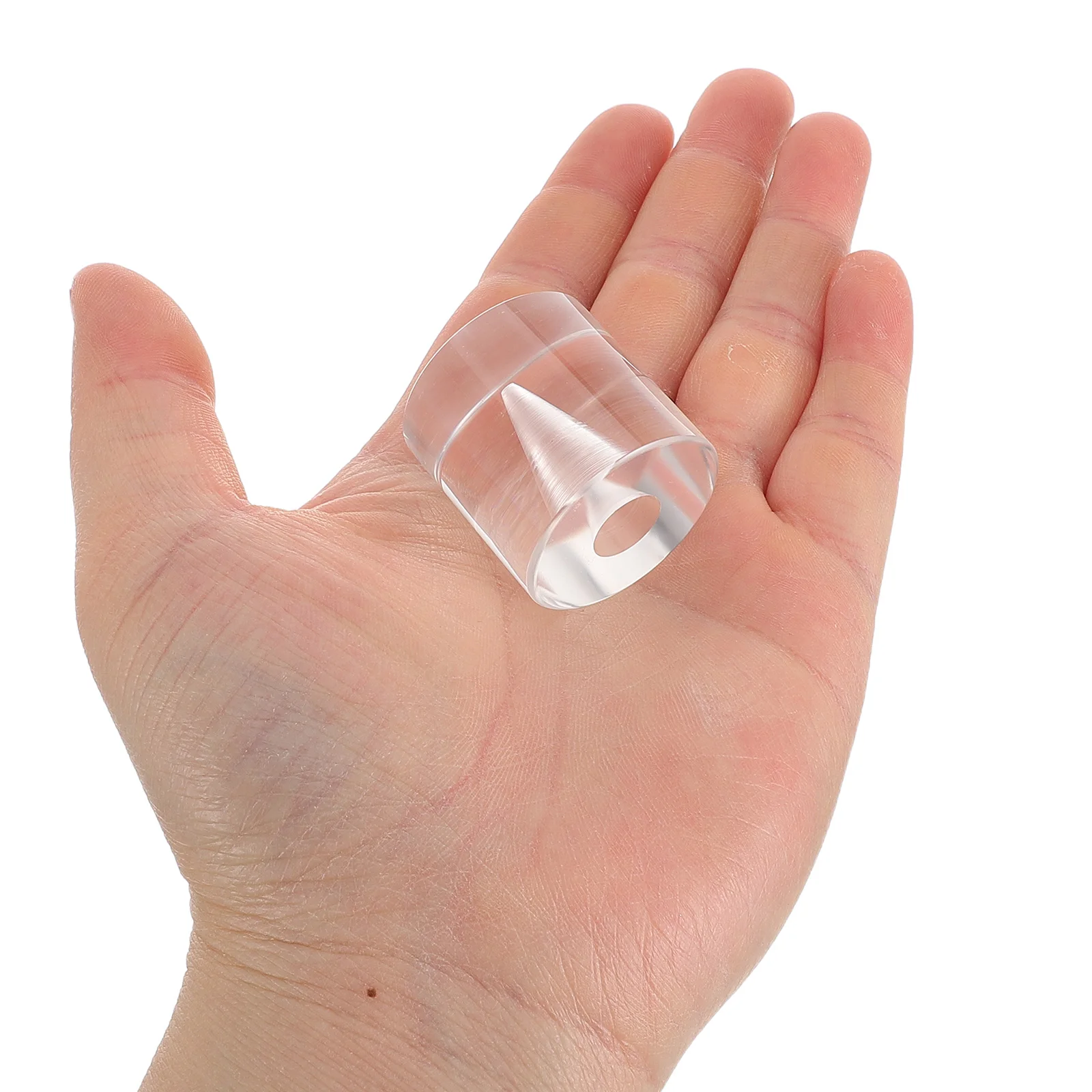 

Ice Cream Cone Holder Transparent Acrylic Single Hole Stable Base 30x30mm Party Display Stand Dessert Table Decoration