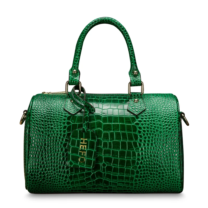 2025 New Crocodile Pattern Leather Women Handbags Boston Genuine Leather Cross-Body Bag Shoulder Messenger Bags