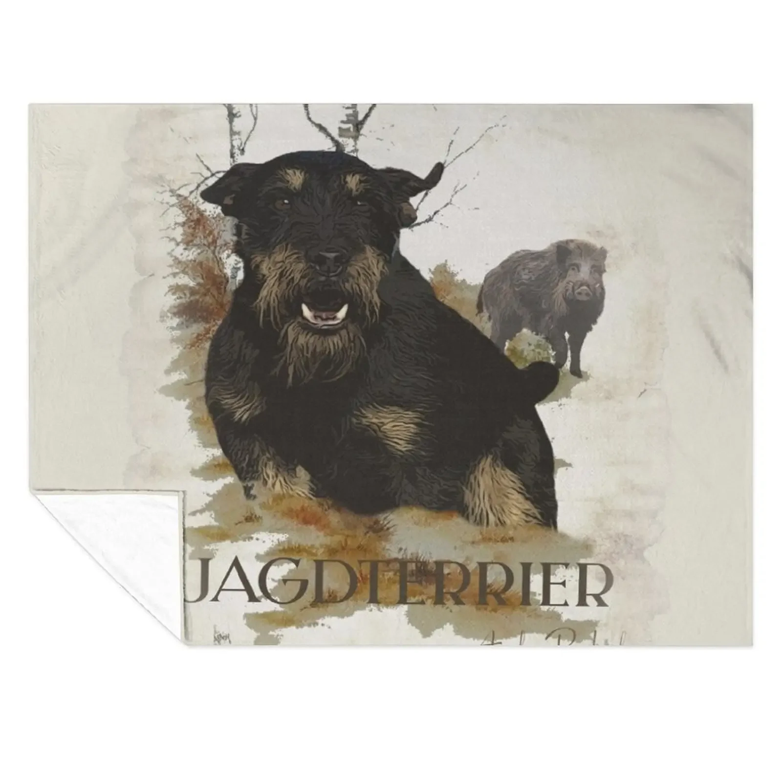 

Jagdterrier Apache, hunting boar Throw Blanket Sleeping Bag Quilt bed plaid wednesday Blankets