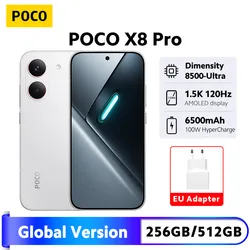 Global Version POCO X8 Pro 5G Smartphone Dimensity 8500-Ultra 6500mAh battery 6.59