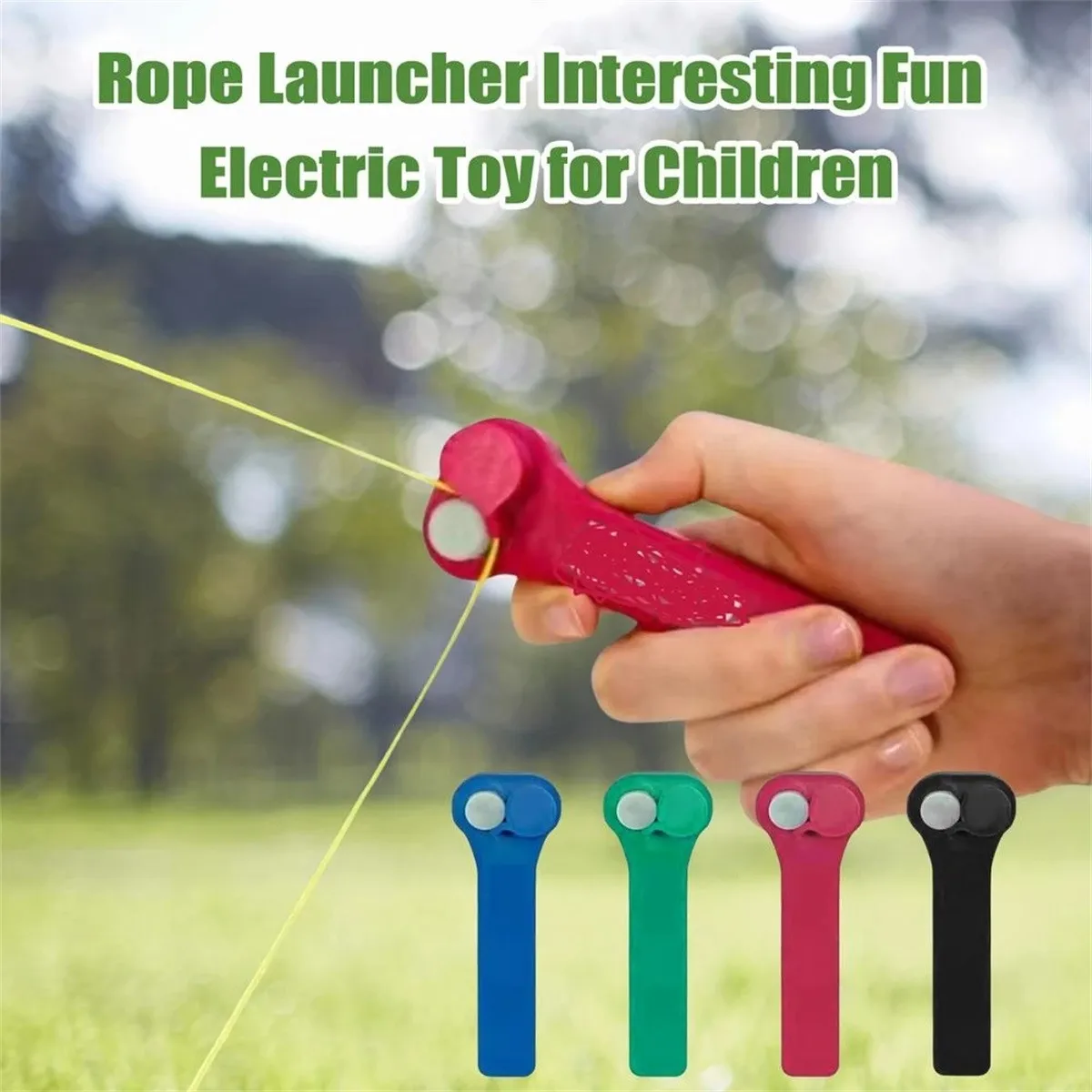 Shooter Thruster Zip String Rope Launcher Propeller With Rope String Controller Handheld Loop Lasso Electric Toys For Children