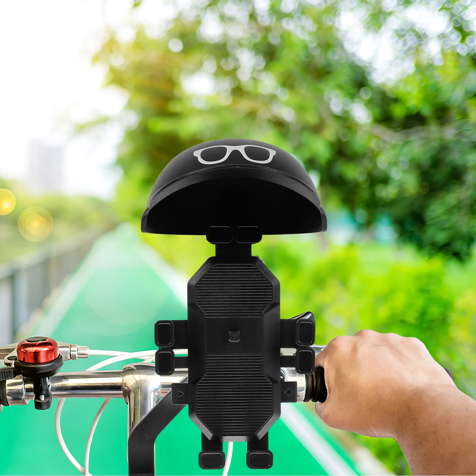 

Bike Phone Holder With Cap Waterproof Cycling Cellphone Stand Abs Alloy Navigation Support For Electric Bike Accessories