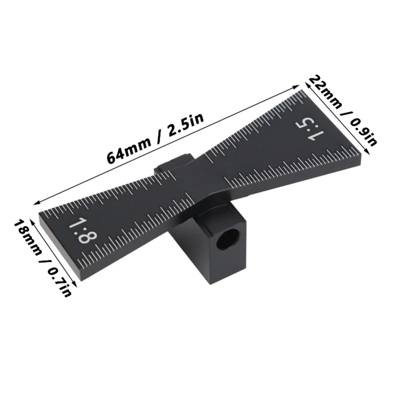 Dovetail Marker Aluminum Alloy DIY Line Drawing Woodworking Scribe Gauge Tool 1:5/1:8