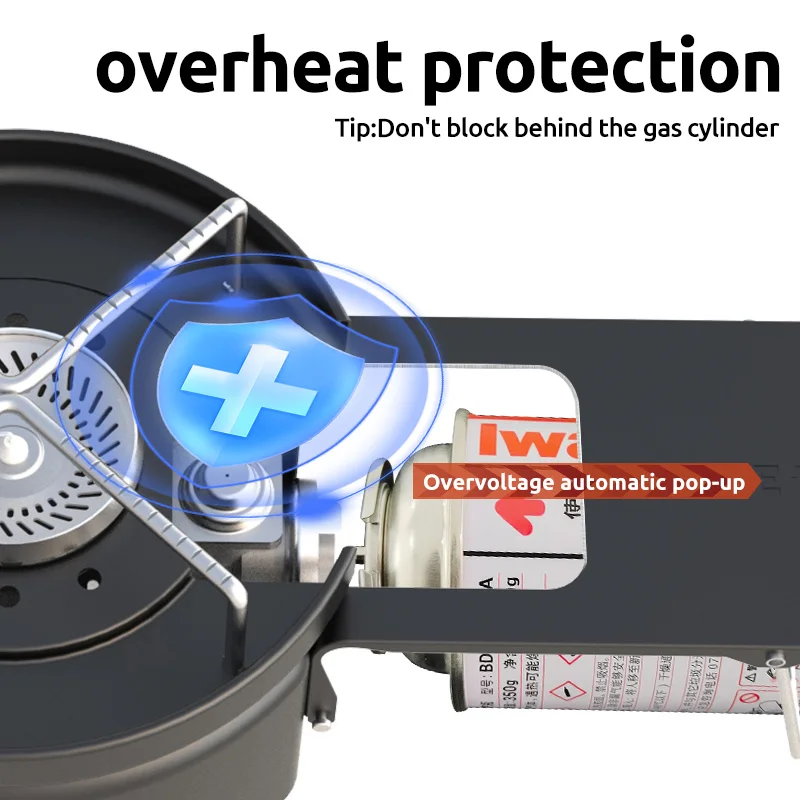 Portable Windproof Camping Gas Stove - Folding Cassette Burner