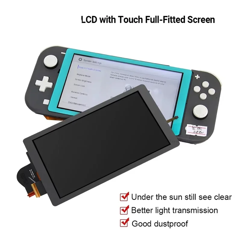 B04C-2-In-1 Ersatz-LCD-Display und Touchscreen-Baugruppe für Nintendo Switch Lite, passendes Bildschirm-Ersatz-Set B