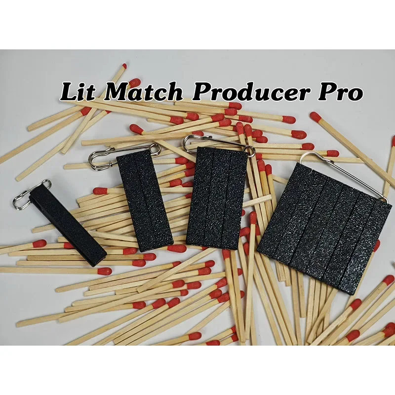 Lit Match Producer Pro Magic Tricks Magician Stage Fire Magia Accessories Props Multi-slot Match Holder with Ignition Strip