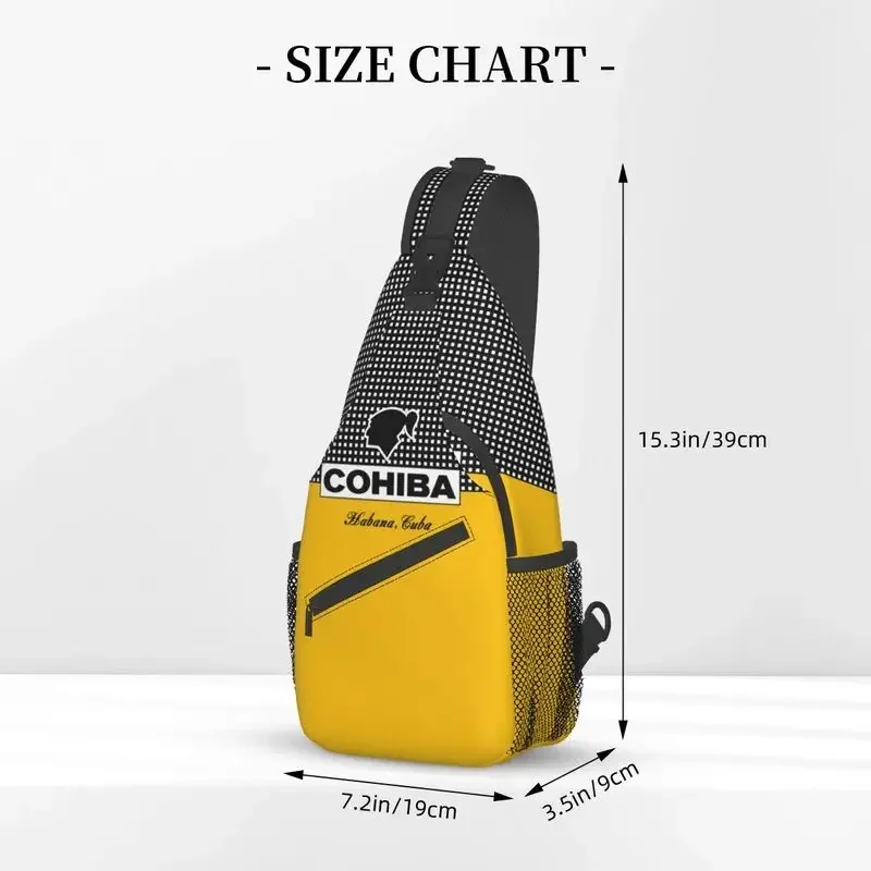 Cuban Cohiba Sling Chest Crossbody Bag Men Casual Shoulder Backpack for Traveling