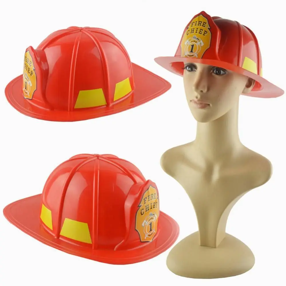 Chapéu de Bombeiro de Simulação Ajustável, Capacete de Segurança de Bombeiro de Plástico para Maquiagem, Chapéu de Bombeiro de Segurança Infantil, Presentes para Crianças