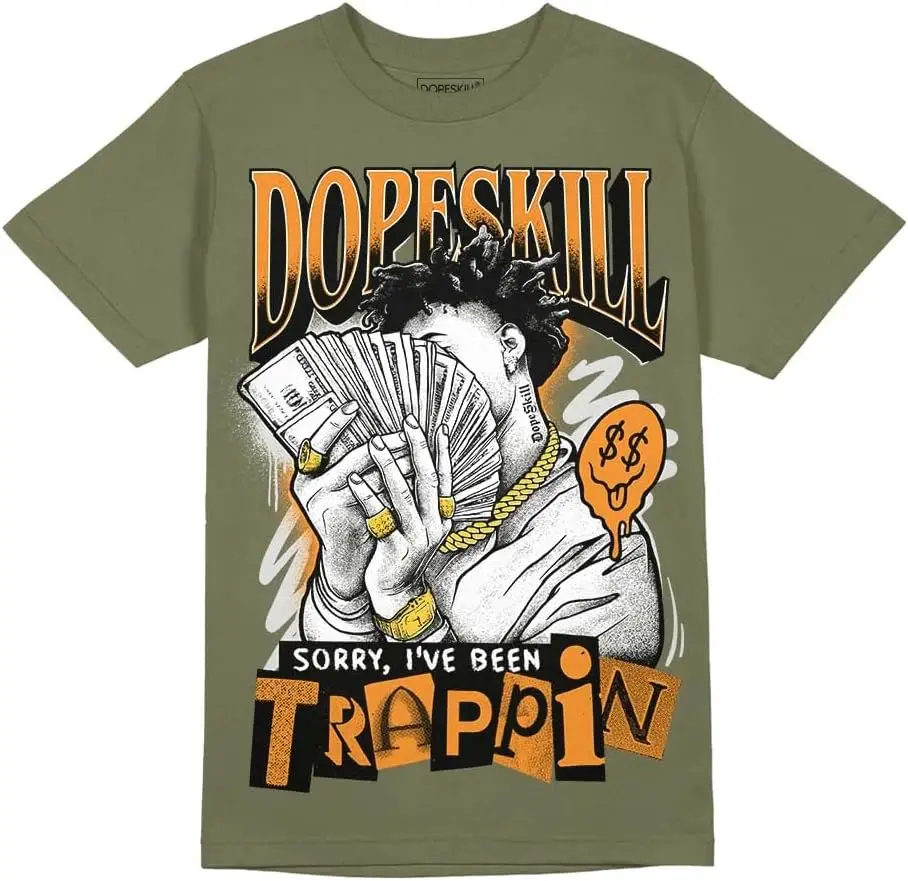 

DopeSkill Graphic футболка, оливковая, зеленая уличная одежда, мужская футболка в стиле хип-хоп, кроссовки, сочетающиеся цвета рубашки, извините, я был триппином