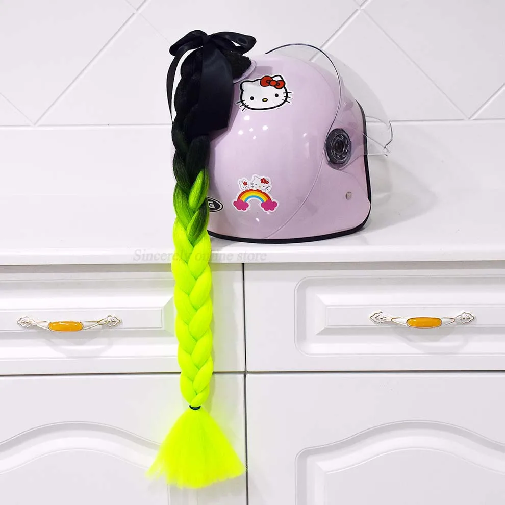 girl motorcycle helmet pony tail Psc Pigtail Ponytail Bicycle Braids Hair Tails for Any Helmets Decorations Cup Reusable : Sports & Outdoors Hightail works for all types of hair Girl Helmet With Ponytail Quality