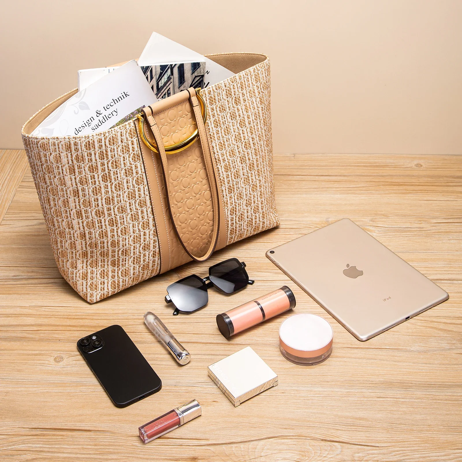 

New Large Capacity Brand Grass Weaving High Quality Handbag Women's Vacation Beach Bag Storage Bag Women's Tote Bag