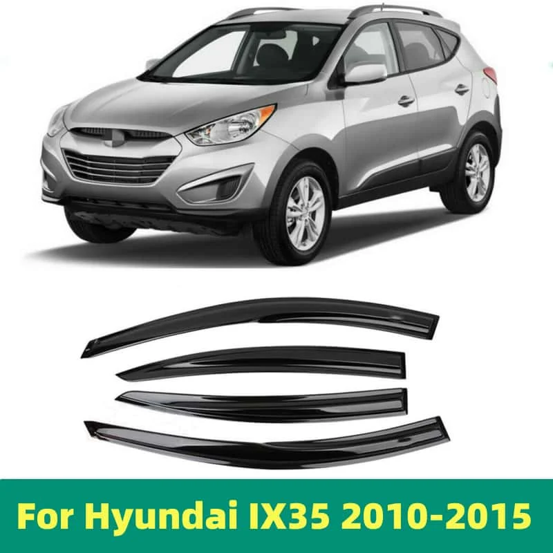 For Hyundai IX35 2010-2015 Car Door Window Visor Rain Sun Guard Deflector Trim Shade Awning Shelter Raincoat Cars Accessories