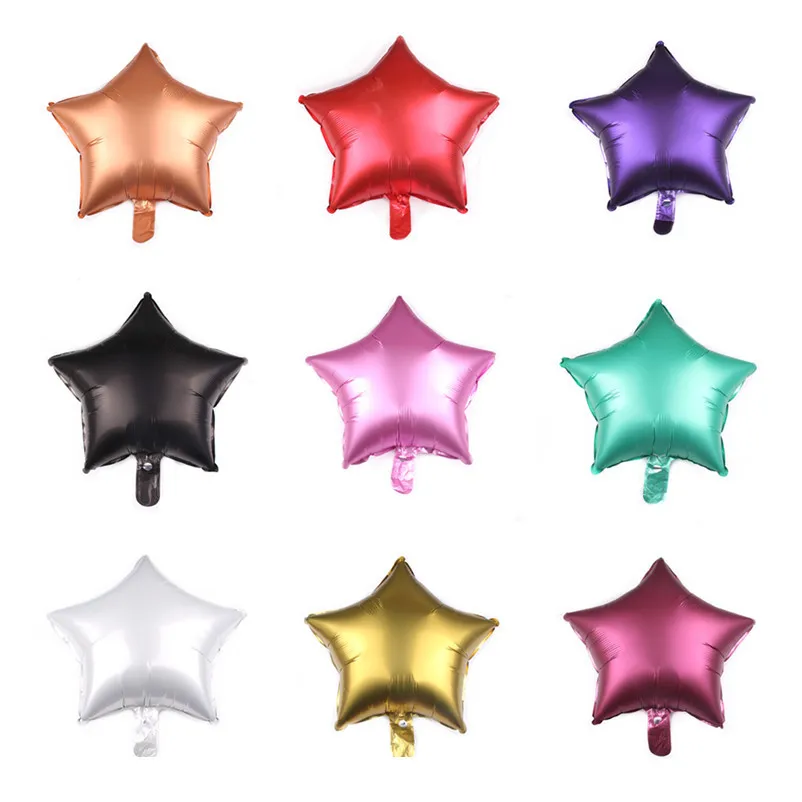 Heart Star Matte Helium Balloon, Metal and Sequins, Wedding Party Decor Supplies, Birthday Balloons, 10 PCs/Lot, 18in