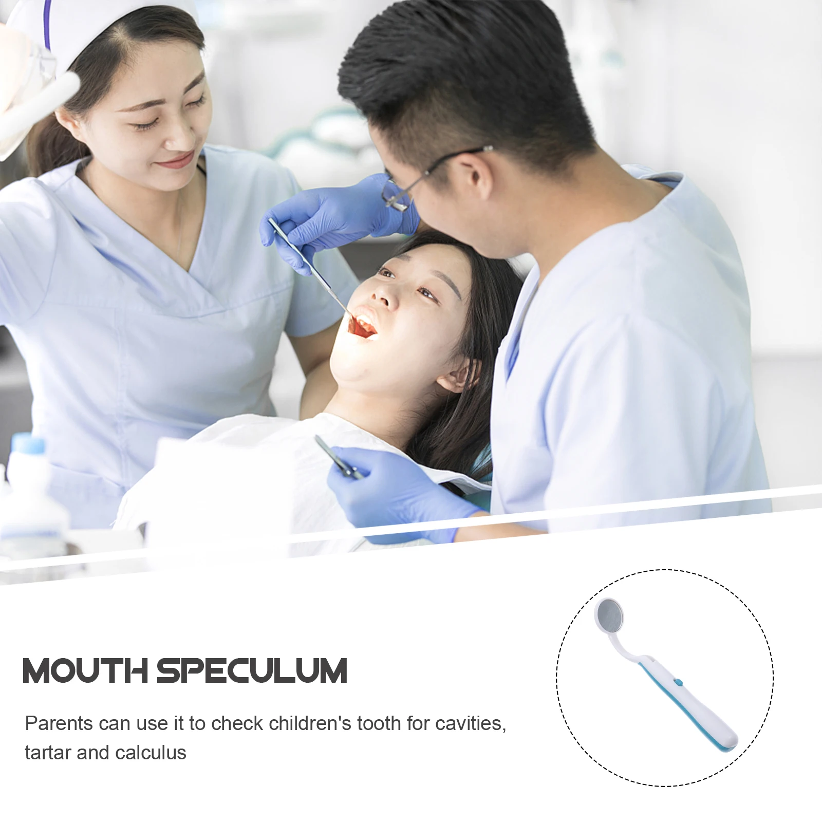 

LED Mirror Anti Fog Stomatoscope Bright Lighted Plastic al Hygiene Teeth Cleaning Dentist Tool Inspection Mouth