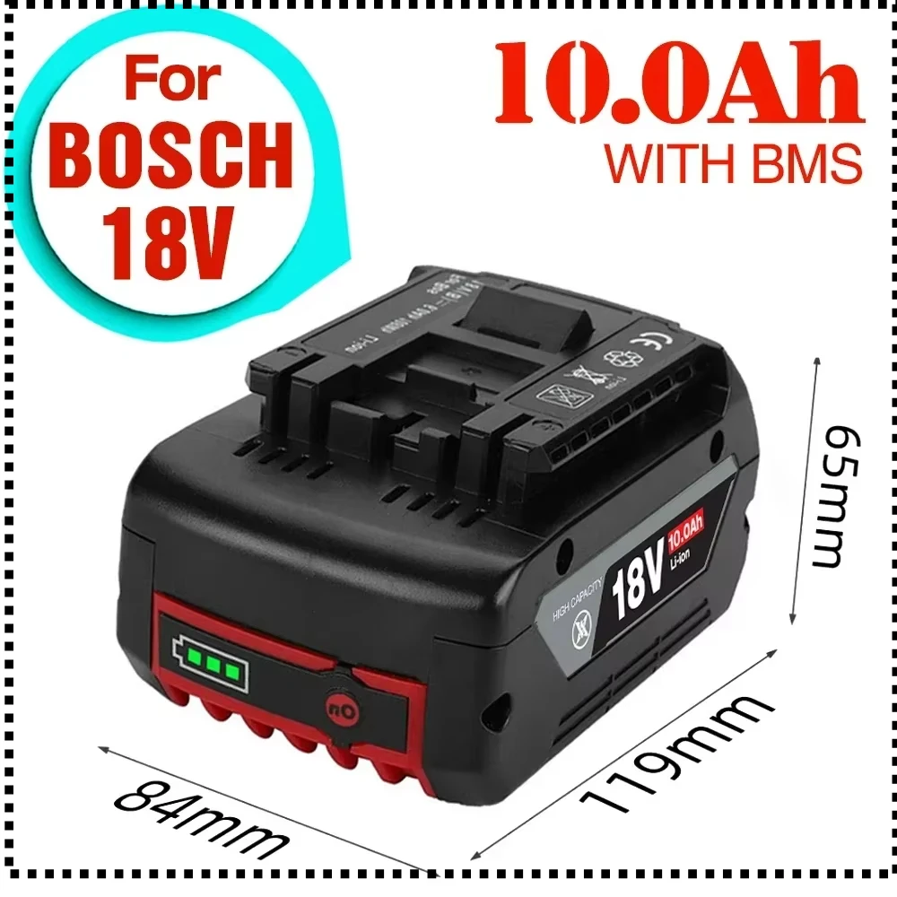 

Original 18V 10000mAh Replacement Battery For Bosch 18V Professional Systeem Draadloze Tools Bat609 Bat618 Gba18v80 21700 Cell