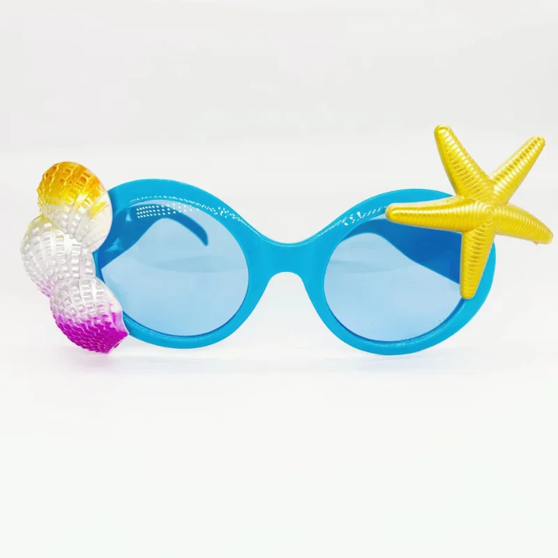 1pc hawajskie impreza tropikalna okulary przeciwsłoneczne Flamingo hawajskie Luau basen impreza na plaży materiały dekoracyjne śmieszne okulary rekina rekwizyty fotograficzne